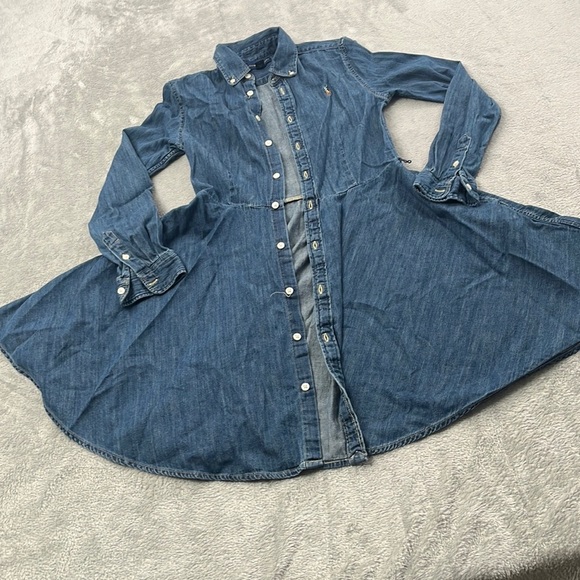 Ralph Lauren Other - Ralph Lauren 14 Full Button 100% Cotton Button Down Denim Dress